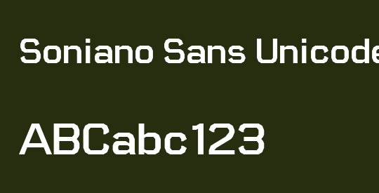 Soniano Sans Unicode