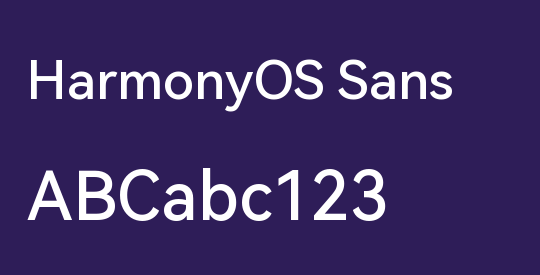 HarmonyOS Sans