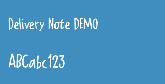 Delivery Note DEMO