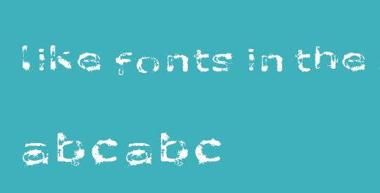 like fonts in the rain