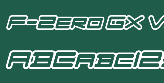 F-Zero GX Venue Font Outlines