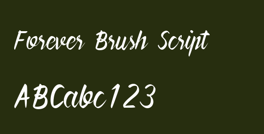 Forever Brush Script