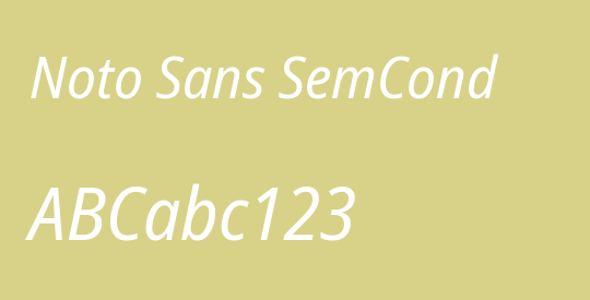 Noto Sans SemCond