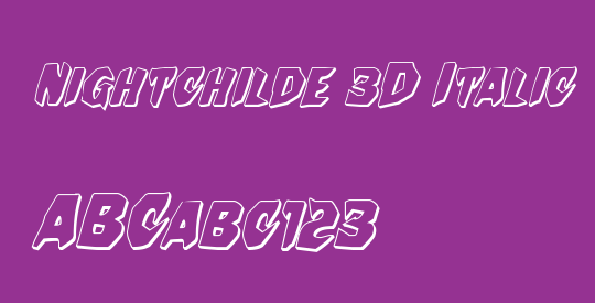 Nightchilde 3D Italic