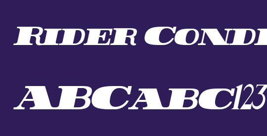 Rider Condensed