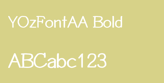 YOzFontAA Bold