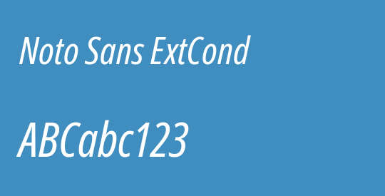 Noto Sans ExtCond