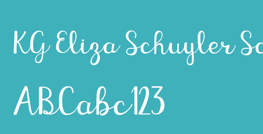 KG Eliza Schuyler Script