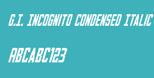 G.I. Incognito Condensed Italic