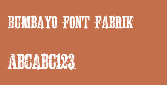 Bumbayo Font Fabrik 