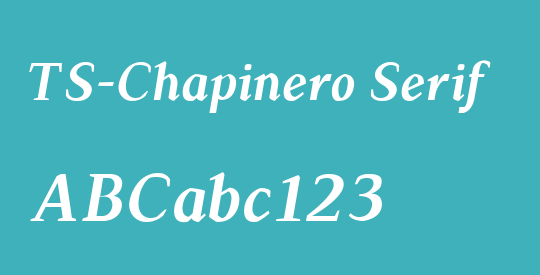 TS-Chapinero Serif
