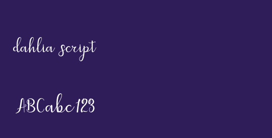 dahlia script