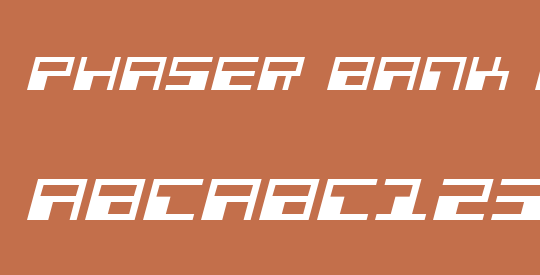 Phaser Bank Expanded Italic