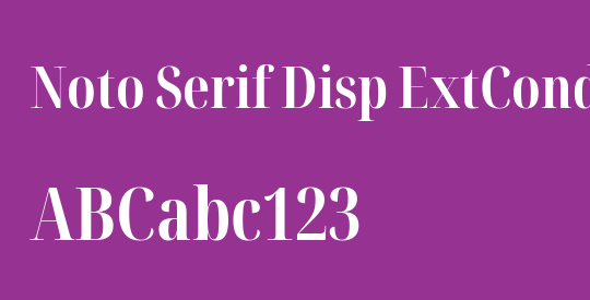 Noto Serif Disp ExtCond