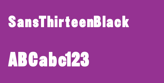 SansThirteenBlack