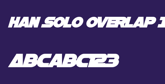 Han Solo Overlap Italic