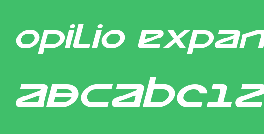 Opilio Expanded Italic