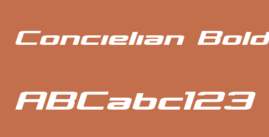 Concielian Bold Semi-Italic