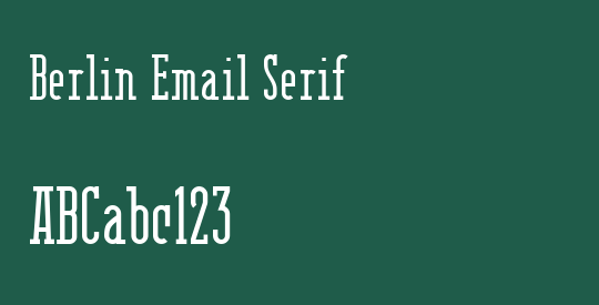 Berlin Email Serif