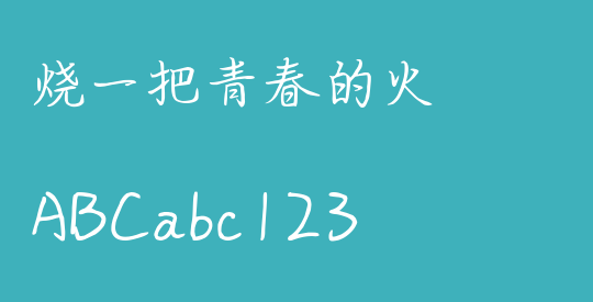 烧一把青春的火