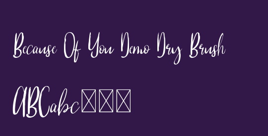Because Of You Demo Dry Brush