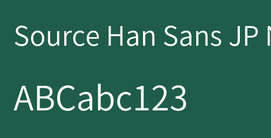 Source Han Sans JP Normal