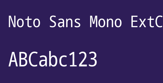 Noto Sans Mono ExtCond