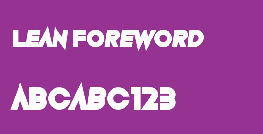 Lean Foreword