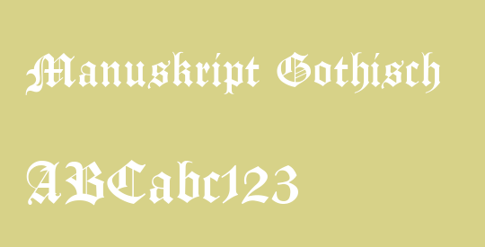 Manuskript Gothisch