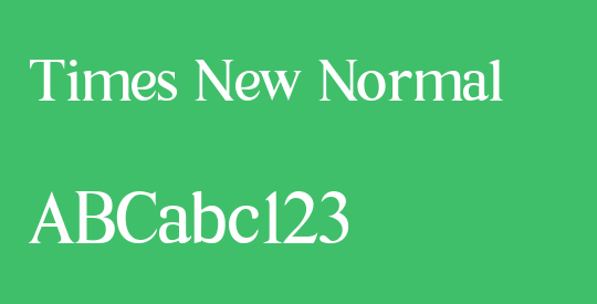 Times New Normal