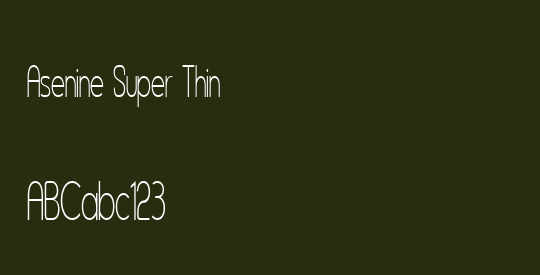 Asenine Super Thin