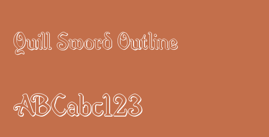 Quill Sword Outline