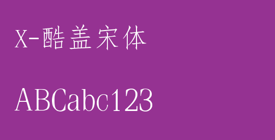 X-酷盖宋体