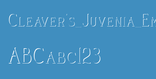 Cleaver's_Juvenia_Embossed