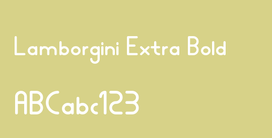 Lamborgini Extra Bold