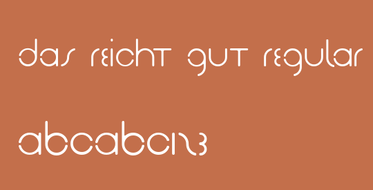 Das Reicht Gut Regular