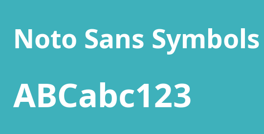 Noto Sans Symbols