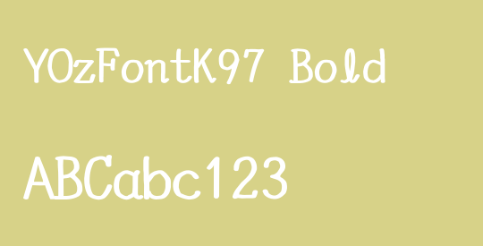 YOzFontK97 Bold