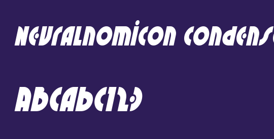 Neuralnomicon Condensed Italic