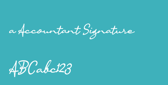a Accountant Signature