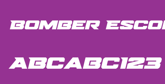 Bomber Escort Expanded Italic