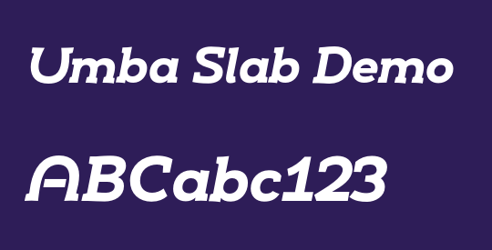 Umba Slab Demo