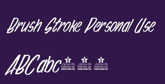 Brush Stroke Personal Use