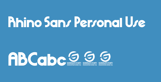 Rhino Sans Personal Use