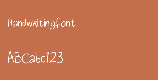 Handwritingfont