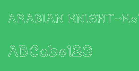 ARABIAN KNIGHT-Hollow