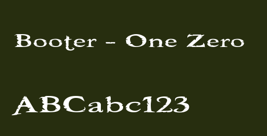 Booter - One Zero