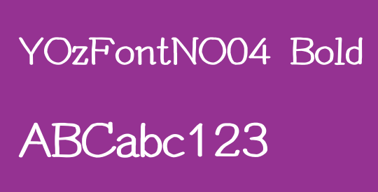 YOzFontNO04 Bold