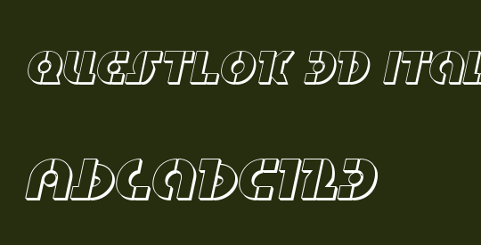 Questlok 3D Italic