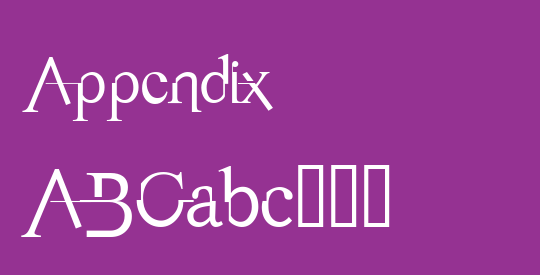 Appendix